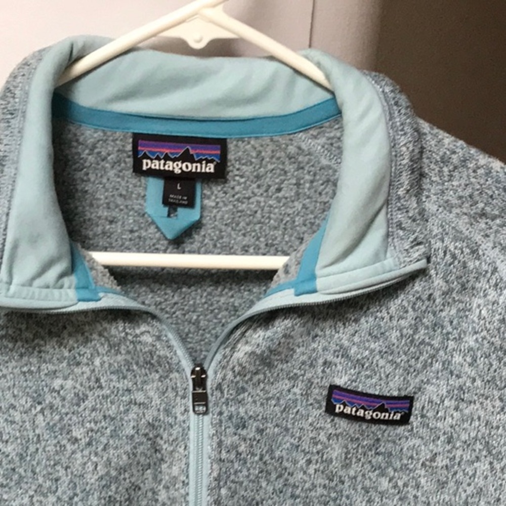 Patagonia Gray and Blue Fleece Jacket